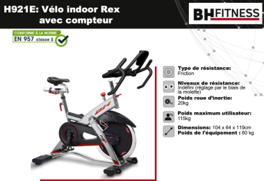 Vélo Indoor REX avec compteur - H921E
