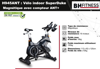 Vélo Indoor magnétique - H945ANT SUPERDUKE