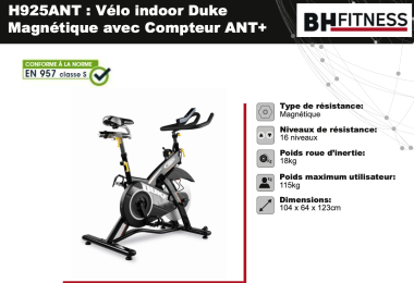 Vélo Indoor SuperDuke | H925 ANT